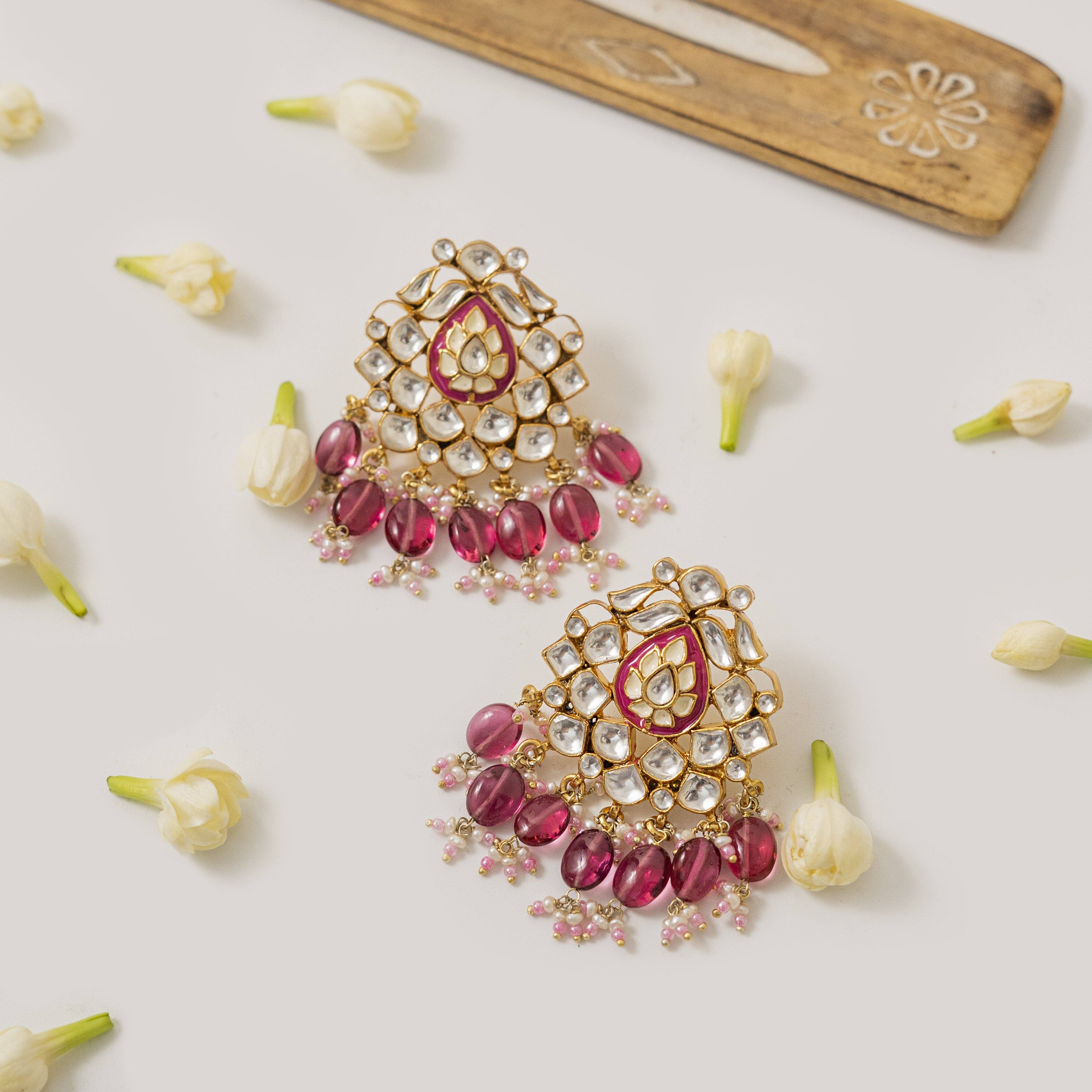 Lotus Rani Earrings